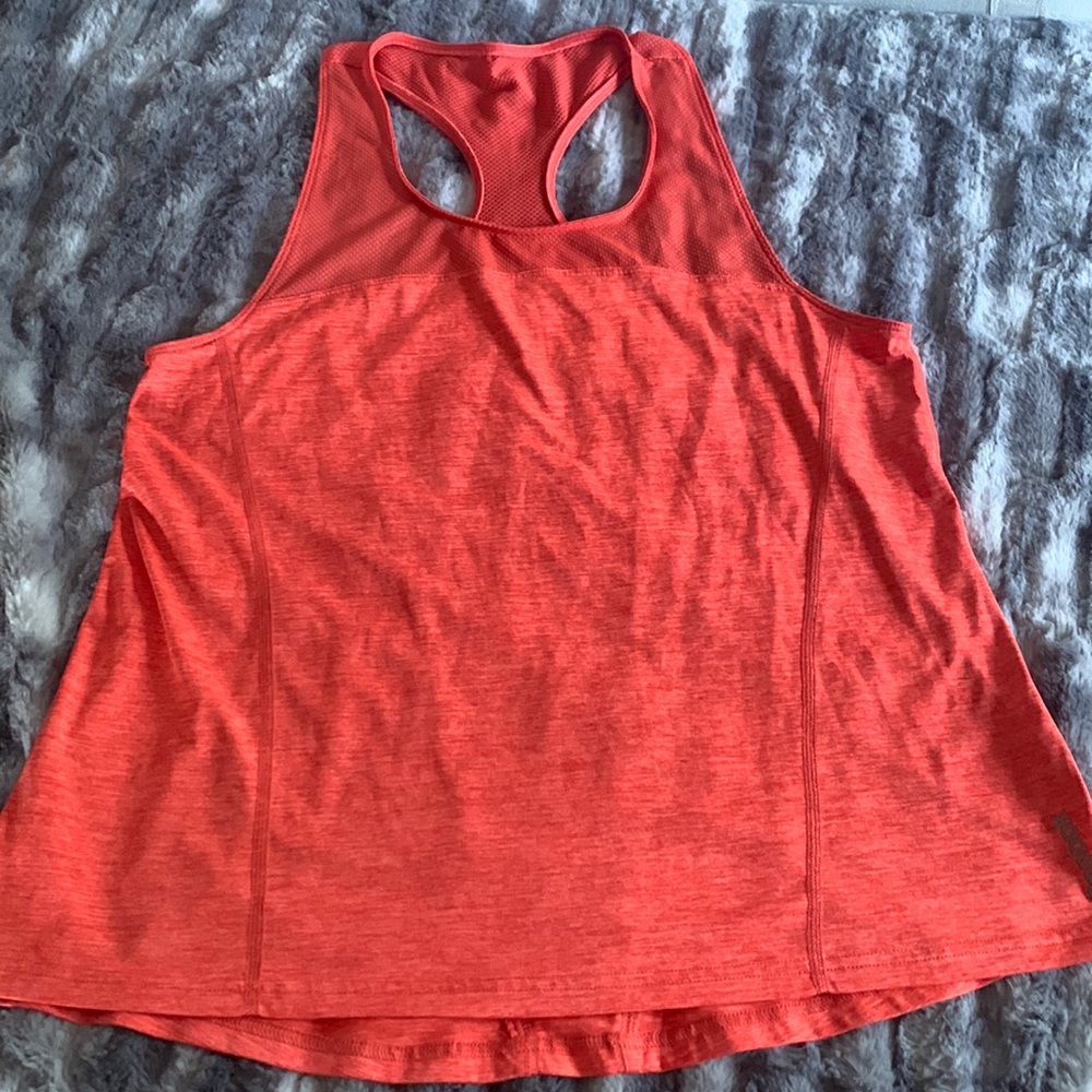 Reebok Bright Orange Racerback Speedwick Tank Top | Size L